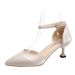MTX 2025 Spring/Summer New Korean Style Pointed Toe Single One-Strap Buckle Stiletto High Heels Fashion Hollow Women's Shoes_vogvips.com