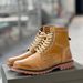 Handmade Martin Men's Cowhide Outdoor Casual Shoes High-top Work Motorcycle Boots_vogvips.com