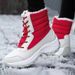 Women Boots Waterproof Heels Boots For Winter 2023 Tren Platform Ankle Boots Keep Warm Snow Shoes Plush Outdoor Short Boots_vogvips.com