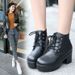 2026 Spring And Autumn New Thick-Soled Waterproof Platform Ankle With Cross-Straps, High-Heeled Martin Boots, Large Size_vogvips.com