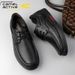 German Camel Dynamic Casual Leather Men, Autumn Soft Sole Top Layer Cowhide, Black Dad Shoes For Fall And Winter_vogvips.com