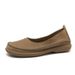 Women’s Shoes Leather Retro Shallow Mouth Single Shoes Shallow Mouth Women's Shoes Spring New Round Toed Scoop Shoes One Step Forest Style_vogvips.com