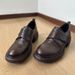 Cowhide Version~5cm Cushioned Magic Tape Women's Versatile Soft Thick-Soled Loafers British Style Small Leather Single_vogvips.com