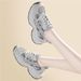's Popular Retro Casual Sneakers, Height-increasing Versatile Everyday Shoes, Gray Women's Mesh Thick-soled Dad Shoes_vogvips.com