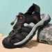 Sandals Men Plus-size Baotou Casual Beach Shoes 2024 Summer Leather Men Outdoor Sports River Slippers Tide_vogvips.com
