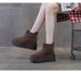 Snow Boots Women's Casual Versatile Low-top Thick-soled Thick-velvet Warm Short Boots Rear Zipper Women's Boots_vogvips.com
