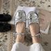 Silver Light Mouth Ballet Flat Shoes Women's Skirt French Round Head Mary Jane Shoes_vogvips.com