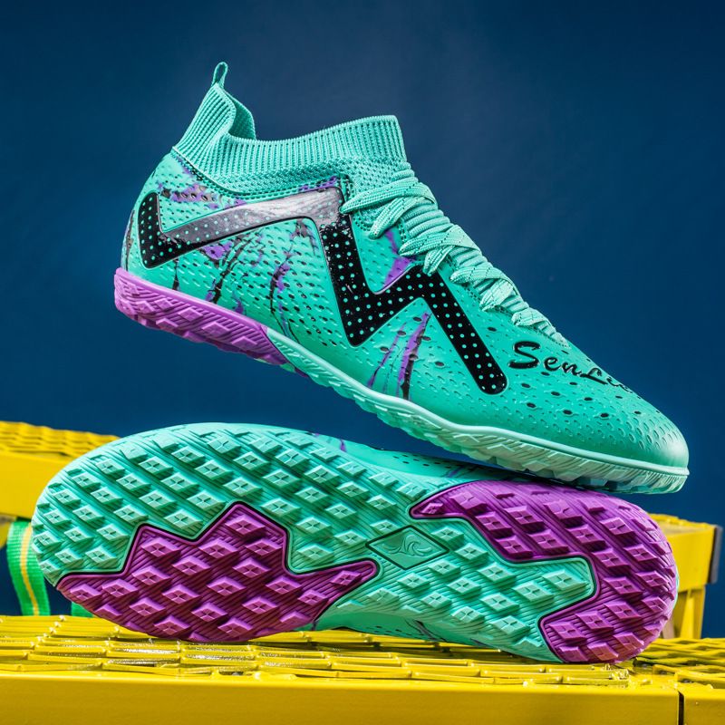 Football Shoes Men's High-top Spikes Student Grass Training Game Football Shoes_vogvips.com
