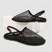 Women's Shoes Mesh Fabric Round Toe Open Heel Flat Bottom Casual Mules Mesh Breathable Closed Toe Slippers Sandals Women_vogvips.com