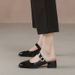 Free Shipping Half Slippers Summer 2026 Mary Jane Versatile Closed-Toe Mules Women's Mid-Heel Sandals Chunky Heel_vogvips.com