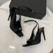 Square-toed Stiletto High-heeled Sandals With Rhinestones, Open Toe, Ankle Strap, And Buckle, Sexy Fish-mouth Single_vogvips.com