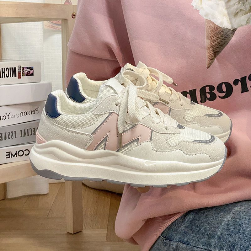 Niche Thick Soled Casual Sports Dad Shoes For Women Trend New Mesh Breathable All Match White Forrest Gump Shoes_vogvips.com