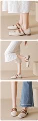 Blogger With The Same Ballet Mary Jane Shoes Women's Thick High Heels Light Mouth Evening Shoes_vogvips.com
