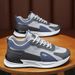 Spring New Breathable Leather Men's Versatile Thick Soled Sneakers Casual Running Dad Trendy Shoes_vogvips.com