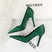Fashion simple super high heels slim heels shallow mouth pointed sexy nightclub slim satin women's single shoes_vogvips.com