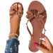 New Style Rivet Bowknot Sandals Summer Crystal Shoes Women Outdoor Craft Flip-Flops_vogvips.com