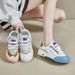 2025 Spring New White Sneakers Korean Style Ins Female Student Thick Sole Height Increasing Sports Trendy Casual Board_vogvips.com