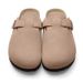 KIDMI Slippers For Women Cork Footbed Beach Outdoor Suede Clogs With Adjustable Buckle Men Sandals_vogvips.com