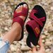Women's Casual Sporty Sandals Breathable Comfortable Skin-Friendly Flat Bottom Slip-On Slippers_vogvips.com