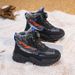 New Children Snow Boots Trendy All-match Kid Winter Thick Bottom Cotton Shoe Mid Top Warm Girl Boy Anti-slip_vogvips.com