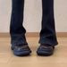 Women's Shoes New Style Black Platform Loafers With Heels_vogvips.com