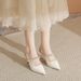 Genuine Leather Large-size High-heeled Shoes For Women, New Summer Style, Elegant Fashionable, With Thin Heels,_vogvips.com