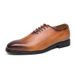 Large Size Sassafras Color Striped For Men, Sizes 38-47, Brogue Business Formal British Style Fashion Leather Shoes_vogvips.com