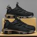 Men's Running Shoes Shock Absorbing Air Cushion Height Increase Teenagers Versatile Black Warrior Dad Sneakers Chunky Trendy_vogvips.com