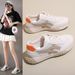 2025 White Sneakers For Women Summer New Korean Ins Female Student Casual Sports Versatile Board Shoes Street Style_vogvips.com