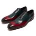 Luxurious Brogue Carved Handmade Leather For Men, Hollow Out Color Block Wingtip Oxford Business Formal, Guangzhou_vogvips.com