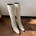 2025 New Mona Style Square Toe Heel White Riding Crocodile Pattern High Tube Over-the-Knee Long Boots_vogvips.com