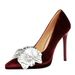 3255-H75 Fashion Waterproof Platform Flower Color Blocked Super High Heels Women's Xishi Velvet Single Shoes Women_vogvips.com