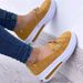 2024 New Plus Size Women's Casual Single With Thick Sole And Round Toe, Front Lace Up, One Foot Kick Le Fu Shoes_vogvips.com