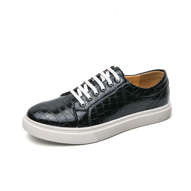 New Large-sized Lace Up Fashion Show, Business Leather Shoes For Men's And British Personalized Casual Sneakers_vogvips.com