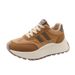 BN022 New 2024 Autumn Thick Soled Women's Shoes Height Increase Casual Splicing Sports Leather Shoes Student Fashion Sneakers_vogvips.com