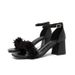 2026 New Square-Toed Chunky High-Heel Sandals With Buckle Floral Open-Toe Design, Unique And Versatile Fashionable_vogvips.com