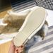 Winter Outdoor Casual Plush Warm Furry Slip-on Mules For Women, Large Sizes 41-44, In Stock_vogvips.com