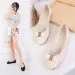Womens Black Quilted Patent Leather Flat Shoes With Bow Decoration Daily Outft_vogvips.com