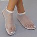 Women's Flat Sandals Women's Shoes 2024 New Round Toe Large Size Hollow Rhinestone Short Boots Summer Sexy Flat Sandals_vogvips.com