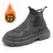 European Warm Series 2025 Spring New Men's High-top Shoes Lazy Slip-on Casual Thick-soled Martin Boots Men_vogvips.com
