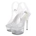 2021 Summer New Pointed Toe Waterproof Platform Stiletto High Heels Casual Wedding Fashion Sandals Women's Single Shoes_vogvips.com