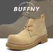 Derby Shoes Men's Thick-soled Heightened Suede Leather Round Head Casual Tooling Martin Boots_vogvips.com