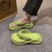 2026 New Thick-bottomed Flip-flops For Women To Wear Non-slip And Deodorant High-heeled Seaside Beach EVA Pinch Slippers For Women's Summer_vogvips.com