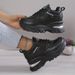 Women's Platform Sneakers, Fashion Lace Up Outdoor Shoes, Comfortable Low Top Sport Shoes_vogvips.com