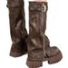 2023 Spring And Autumn New Over-the-Knee Long For Women Martin With Belt Buckle Thick Sole Motorcycle Riding High Tube_vogvips.com