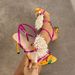 Women's Sandals With Three-dimensional Furry Floral Decoration, Round Toe, Stiletto Heel, Suitable For Spring And Summer_vogvips.com