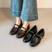 French-style Vintage Genuine Chunky Heel Commuting Shoes For Women, New Spring And Autumn Soft Leather Thick-soled Mary_vogvips.com