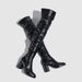Elegant Stretch Over-The-Knee Boots – Slinky Satin Finish Chunky Heel Side-Zip Dress Boots For Women (Sizes 35-42)_vogvips.com