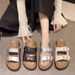 Flat Slippers For Women For Wear New Casual Style Sandals Retro Style Beach Shoes_vogvips.com