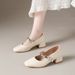 Square-toed Buckle Strap Women's Leather 2026 Summer New Style, Low-heeled Retro Mary Jane Shoes, Elegant And Suitable_vogvips.com
